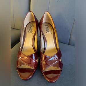 Carlos Santana Burgundy Heels - Size 7